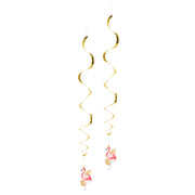 Op deze afbeelding zie je een Decoratie, van het merk Boland. Set 2 Decoratie Slingers Flamingo Party