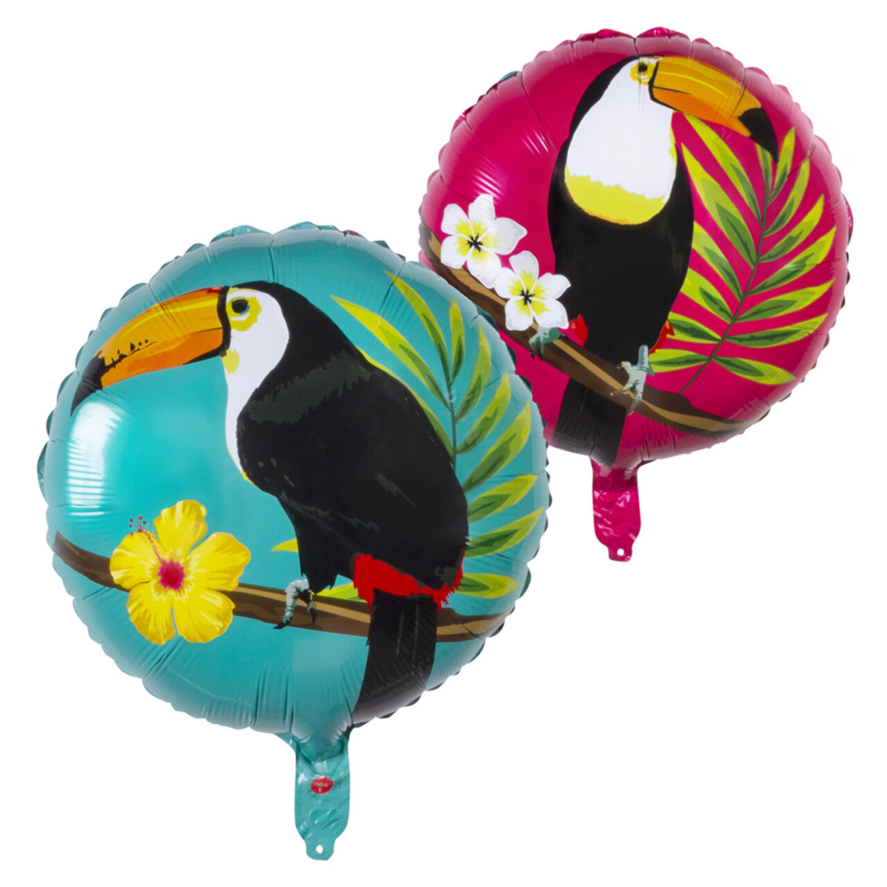 Op deze afbeelding zie je een Decoratie, van het merk Boland. Folieballon Toekan Roze / Blauw Dubbelzijdig