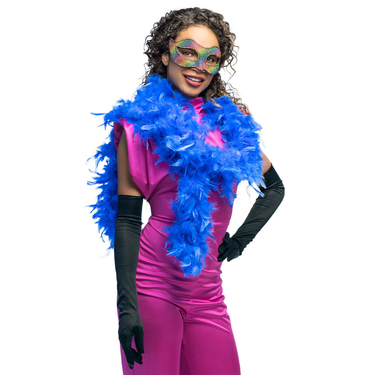 Op deze afbeelding zie je een Accessoires, van het merk Boland. Boa Deluxe Donkerblauw