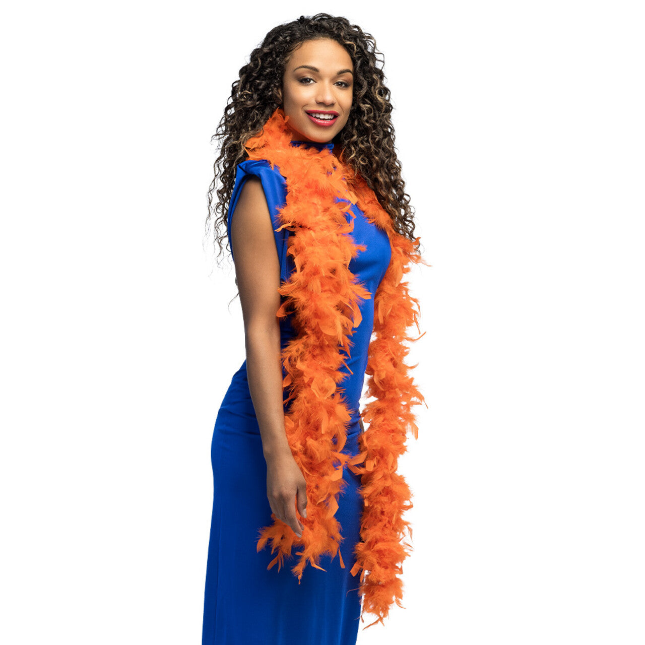 Op deze afbeelding zie je een Accessoires, van het merk Boland. Boa Oranje Feestje