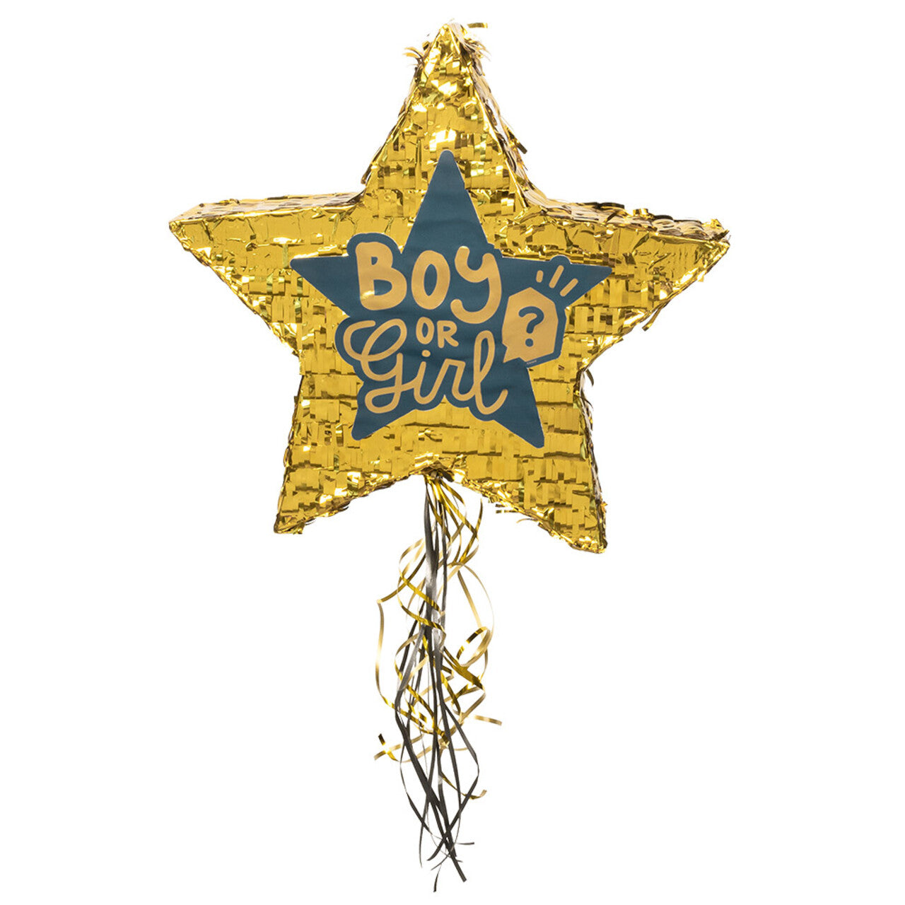 Op deze afbeelding zie je een Decoratie, van het merk Boland. Trekpiñata Golden Boy Or Girl