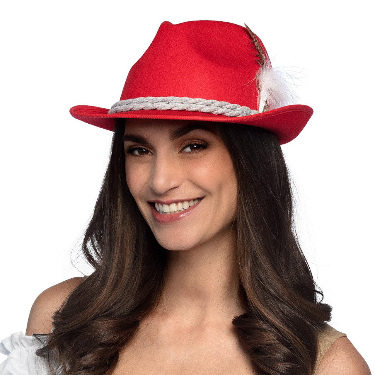 Op deze afbeelding zie je een Accessoires, van het merk Boland. Hoed Hansl Rood