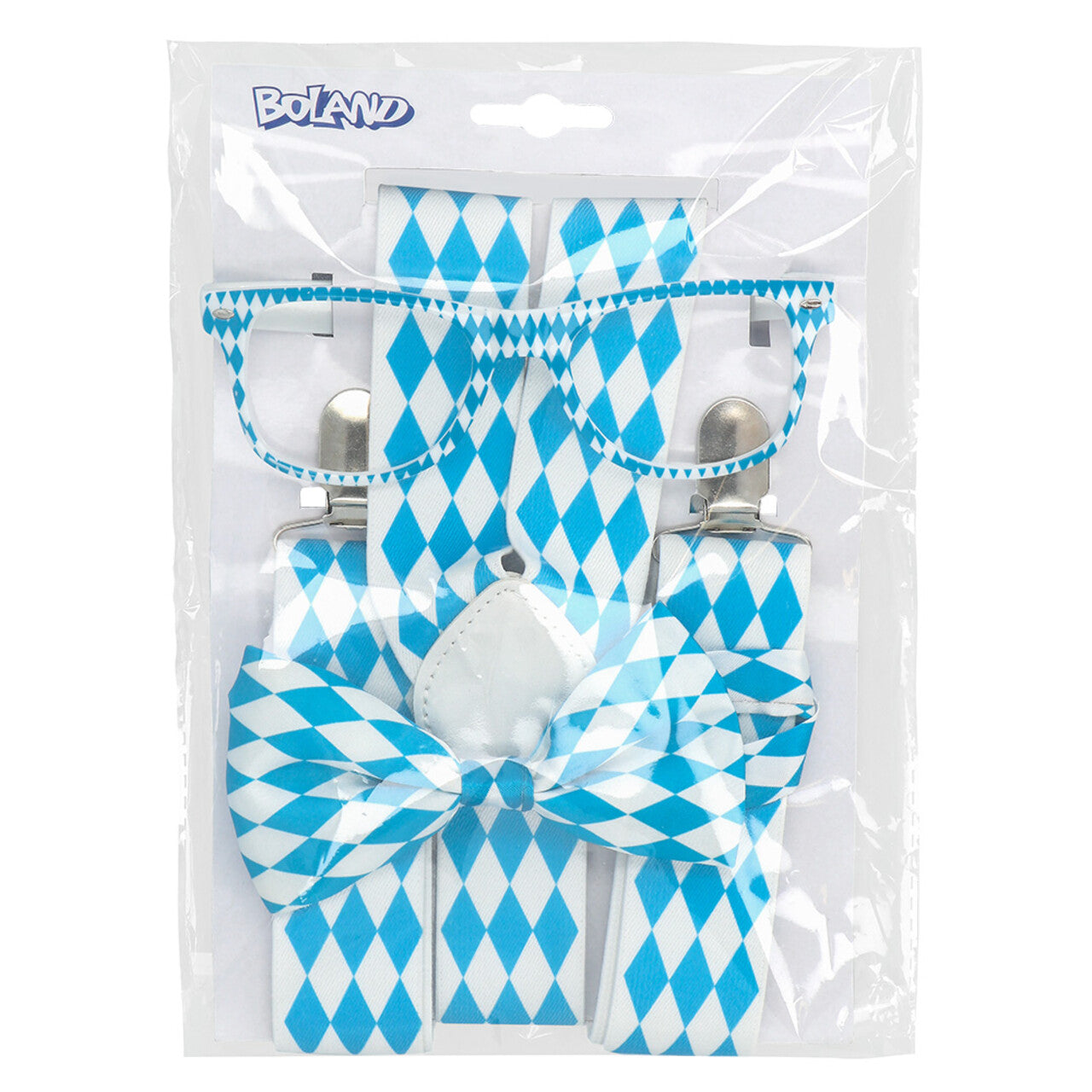 Op deze afbeelding zie je een Accessoires, van het merk Boland. Accessoire Set Beieren Blauw Wit