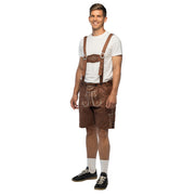 Op deze afbeelding zie je een Kostuums, van het merk Boland. Lederhose Bruin Tiroler Frits Man