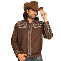 Saloon Saul Overhemd Bruin Man