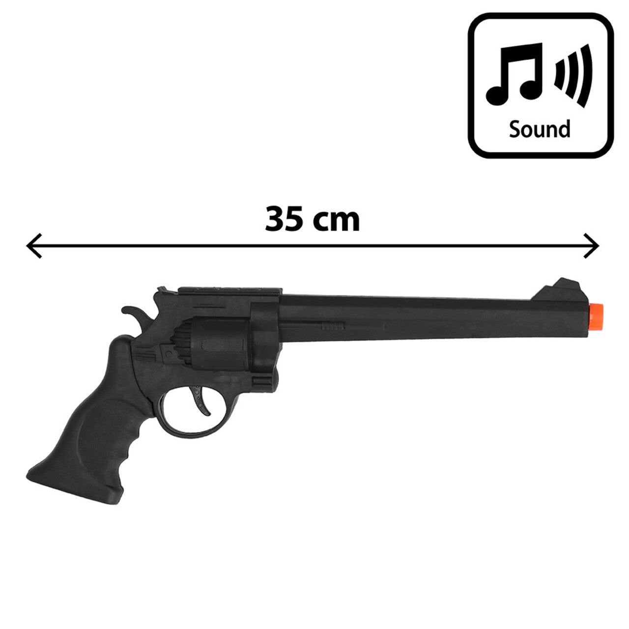 Op deze afbeelding zie je een Accessoires, van het merk Boland. Longshot Revolver Prop 35 Cm