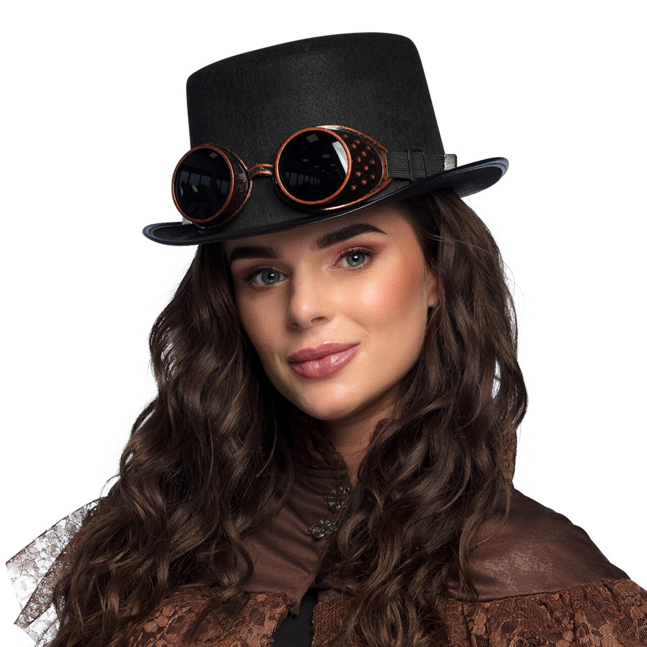 Op deze afbeelding zie je een Accessoires, van het merk Boland. Steamgoggles Hoed