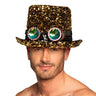 Gouden Pailletten Dream Partyhoed Met Bril