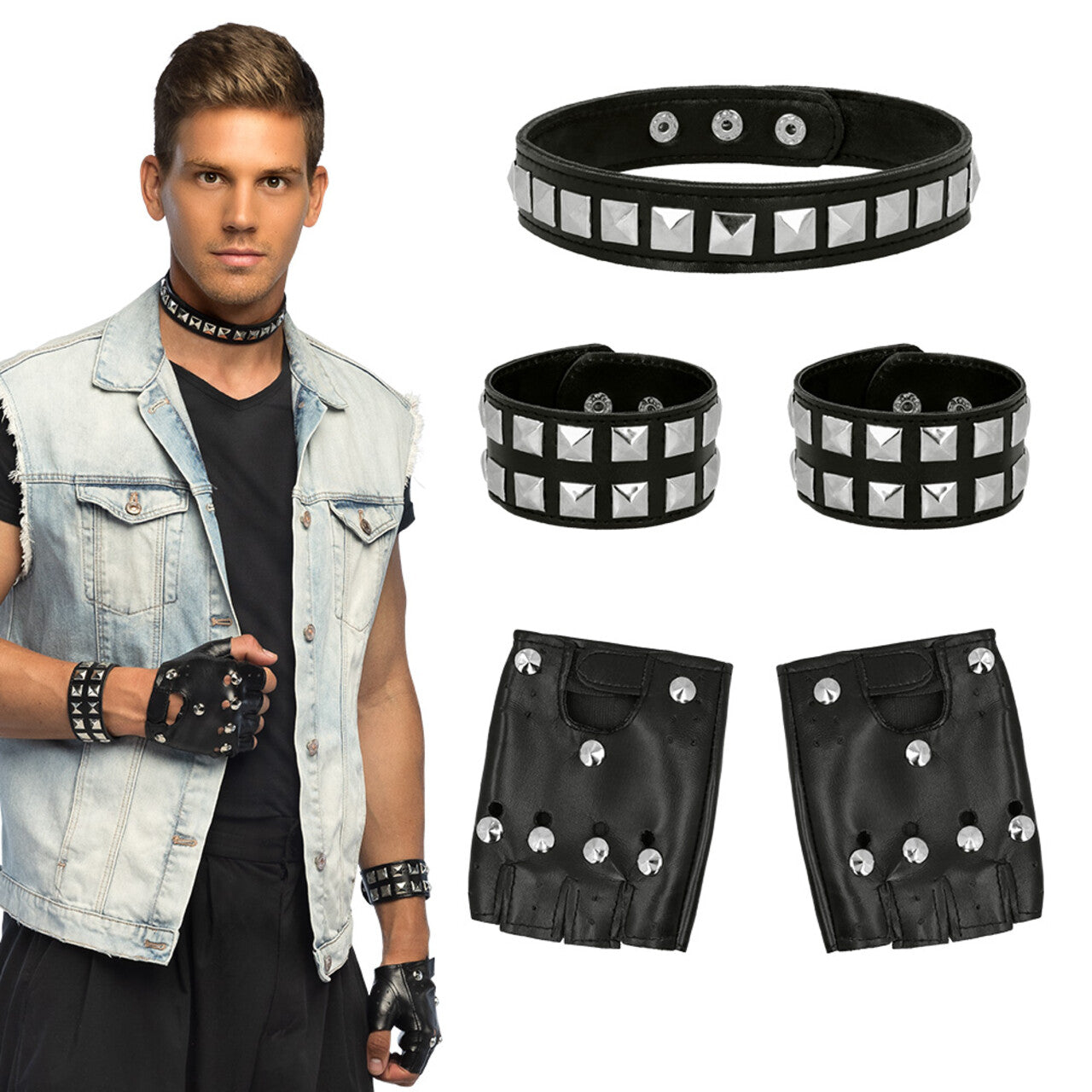Op deze afbeelding zie je een Accessoires, van het merk Boland. Accessoire Set Punker / Biker