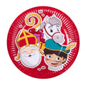 Set 10 Papieren Bordjes Sinterklaas (23 Cm)