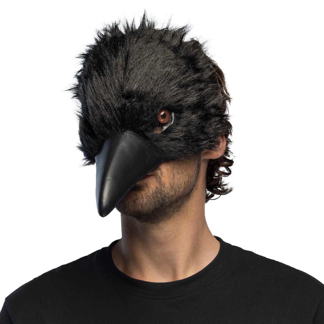 Op deze afbeelding zie je een Accessoires, van het merk Boland. Pluchen Halfmasker Kraai Cor Vus