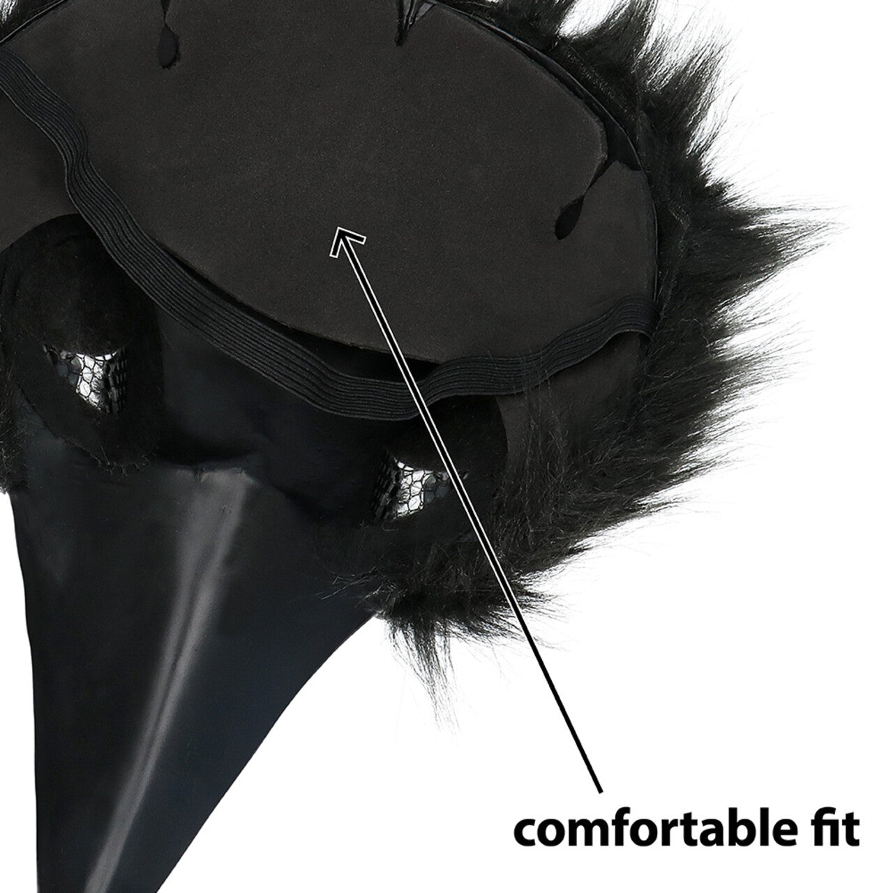 Op deze afbeelding zie je een Accessoires, van het merk Boland. Pluchen Halfmasker Kraai Cor Vus