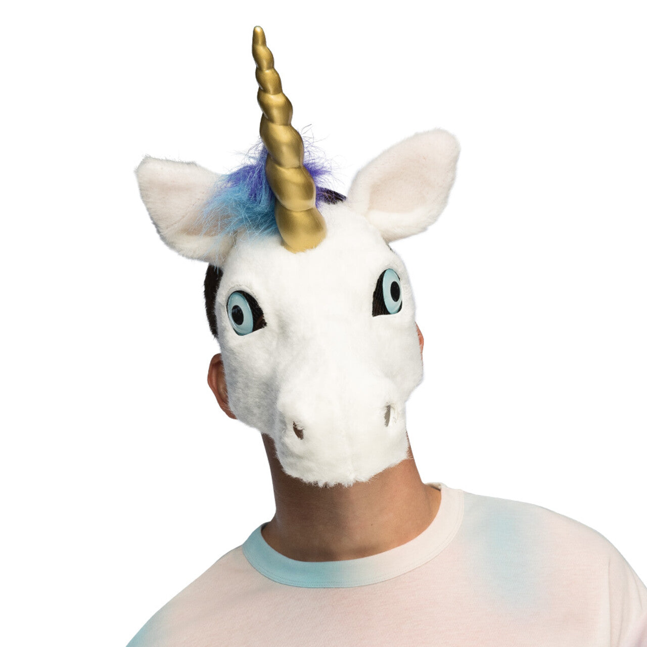 Op deze afbeelding zie je een Accessoires, van het merk Boland. Masker Pluche Eenhoorn Fun
