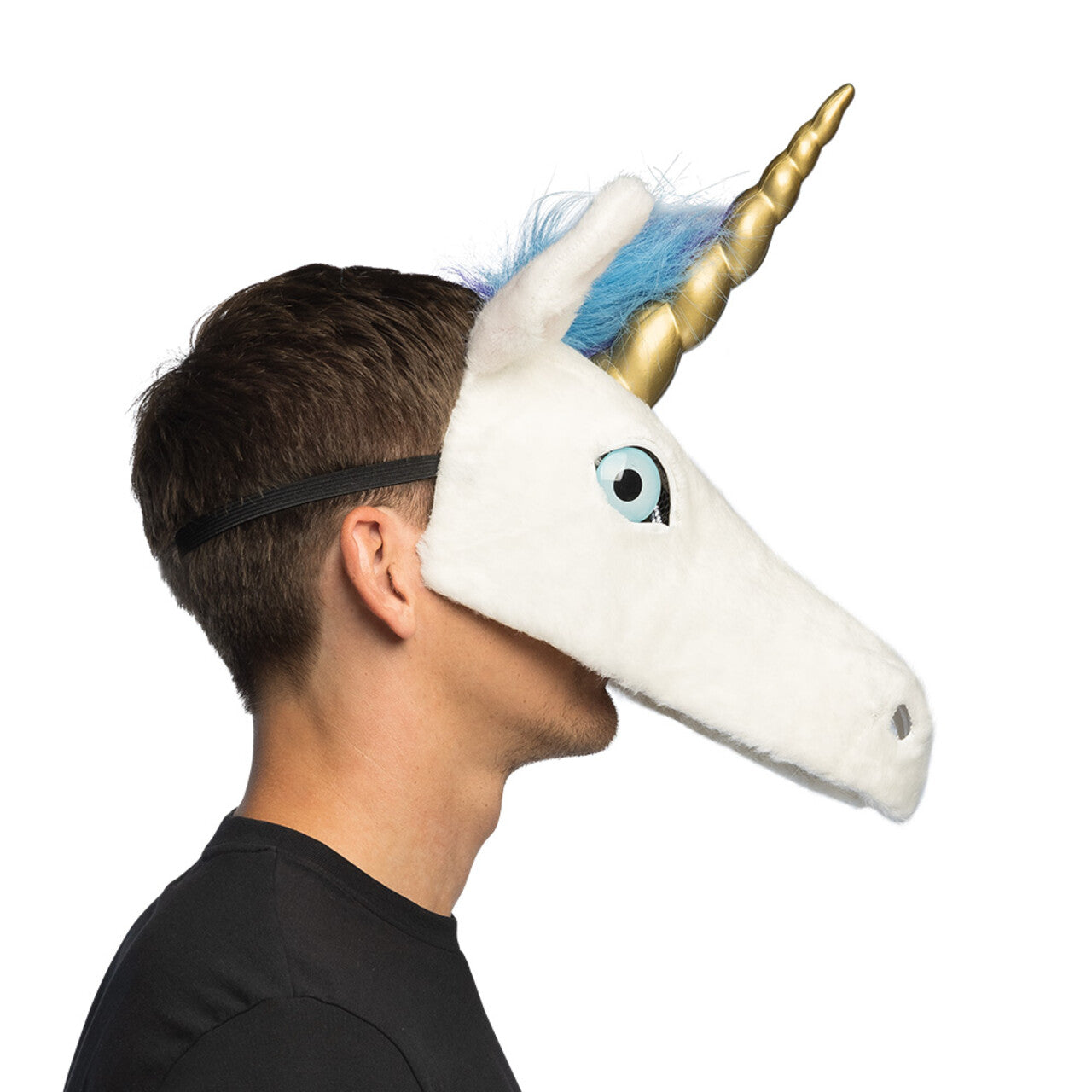 Op deze afbeelding zie je een Accessoires, van het merk Boland. Masker Pluche Eenhoorn Fun