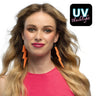 Boucles Doreilles éclair Néon Orange Uv