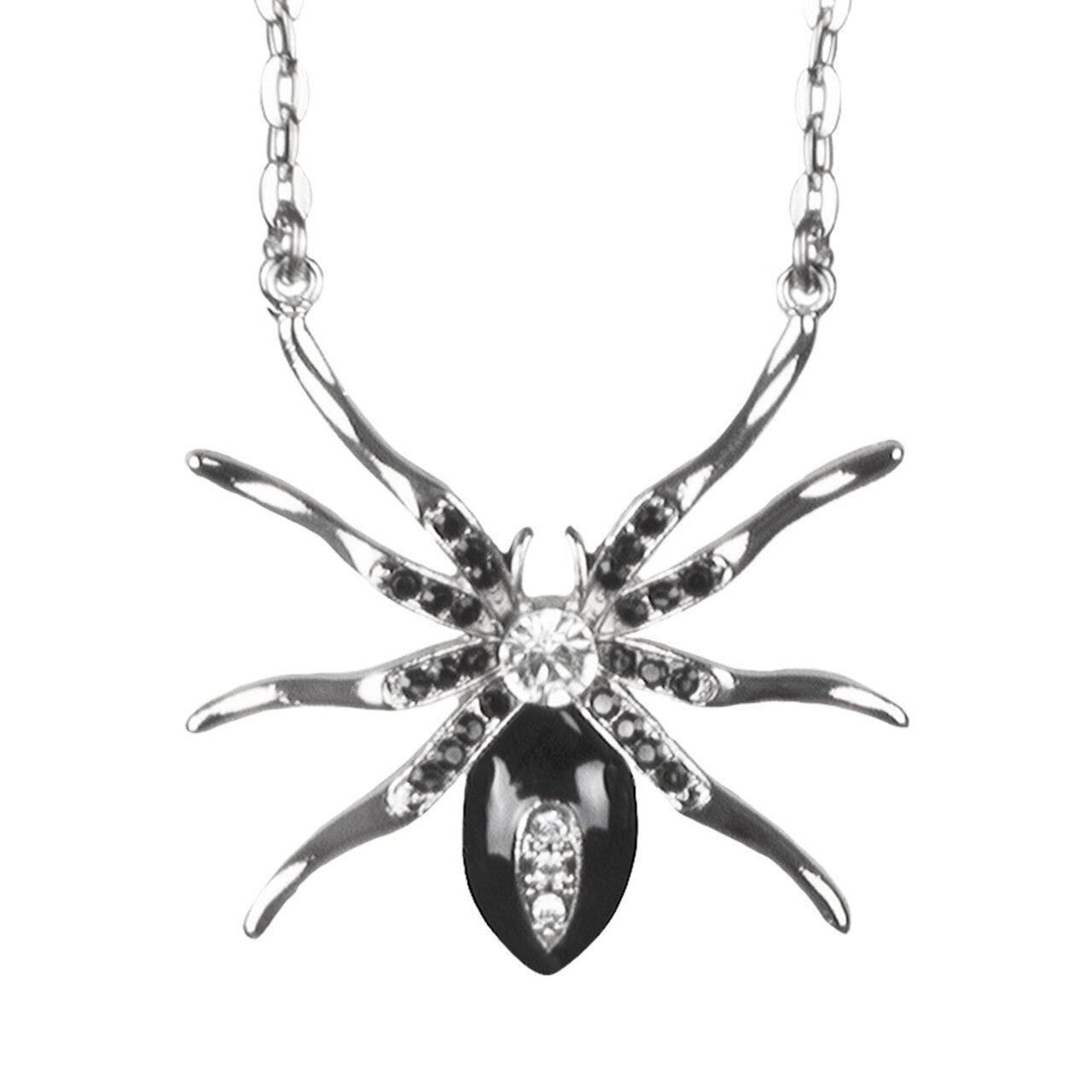 Op deze afbeelding zie je een Accessoires, van het merk Boland. Ketting Black Widow Met Strass