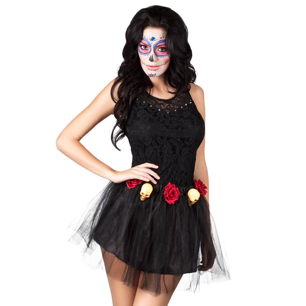 Op deze afbeelding zie je een Kostuums, van het merk Boland. Tutu Day Of The Dead Vrouw