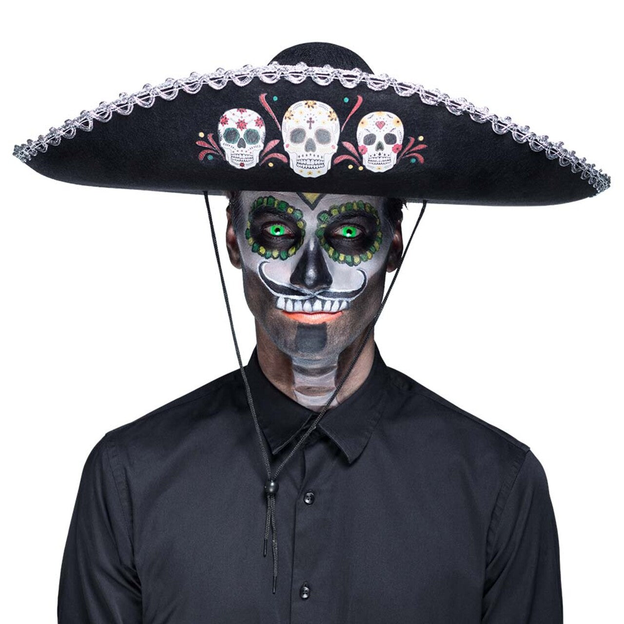 Op deze afbeelding zie je een Accessoires, van het merk Boland. Mexicaanse Sombrero Calavera