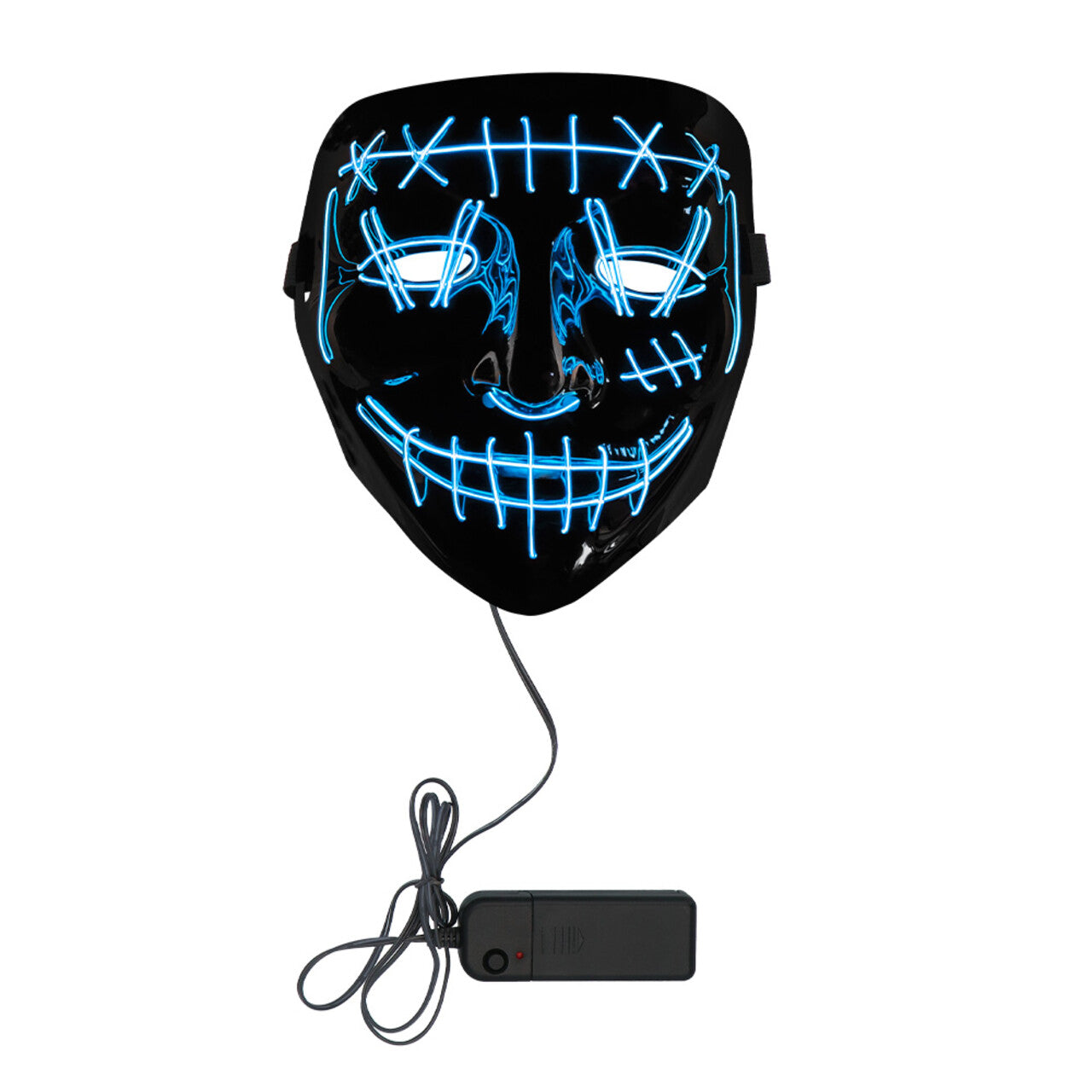 Op deze afbeelding zie je een Accessoires, van het merk Boland. Ledmasker Lightning Killer Smile Blauw