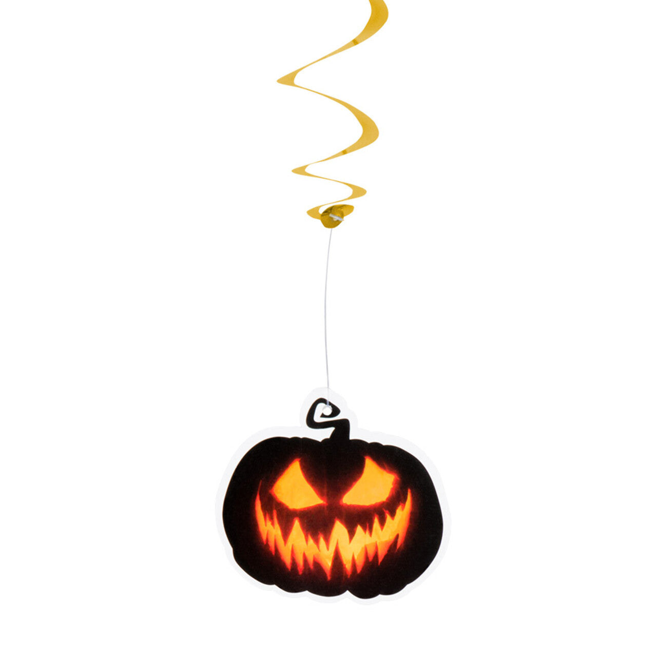 Op deze afbeelding zie je een Decoratie, van het merk Boland. Hangdecoratie Slinger Creepy Pumpkin 2 Stuks