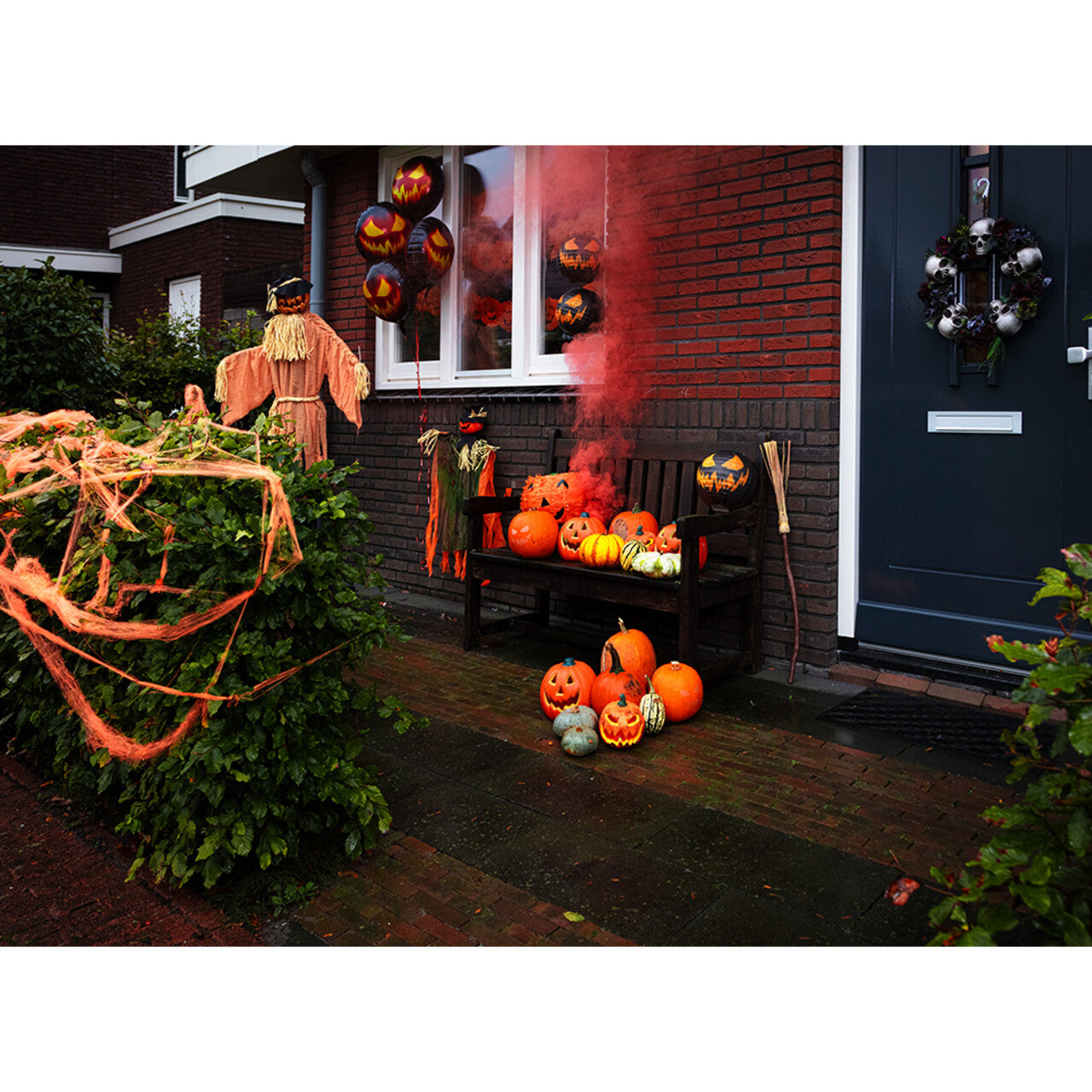 Op deze afbeelding zie je een Decoratie, van het merk Boland. Folieballon Fury Creepy Pumpkin