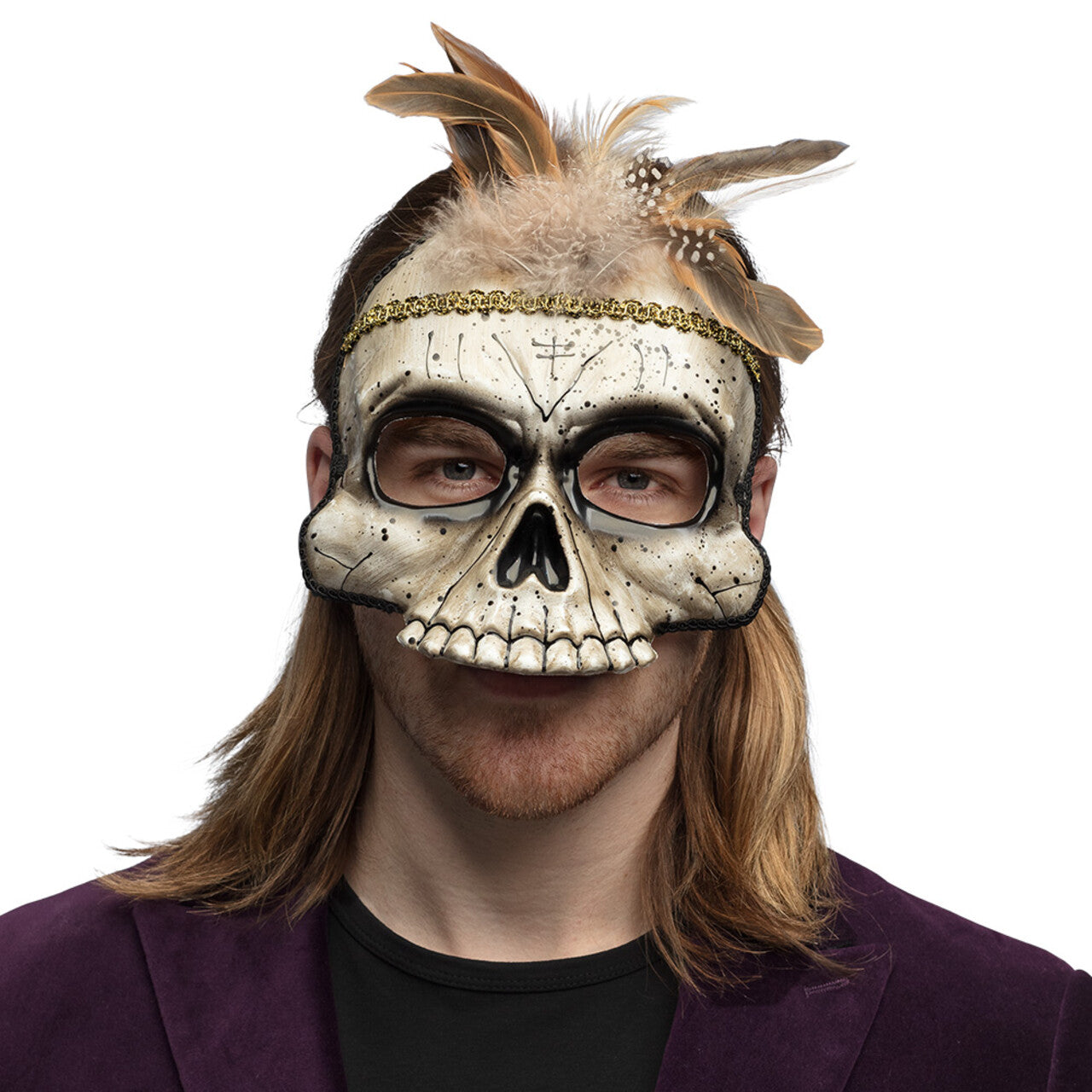 Op deze afbeelding zie je een Accessoires, van het merk Boland. Voodoo Damballa Loa Halfmasker