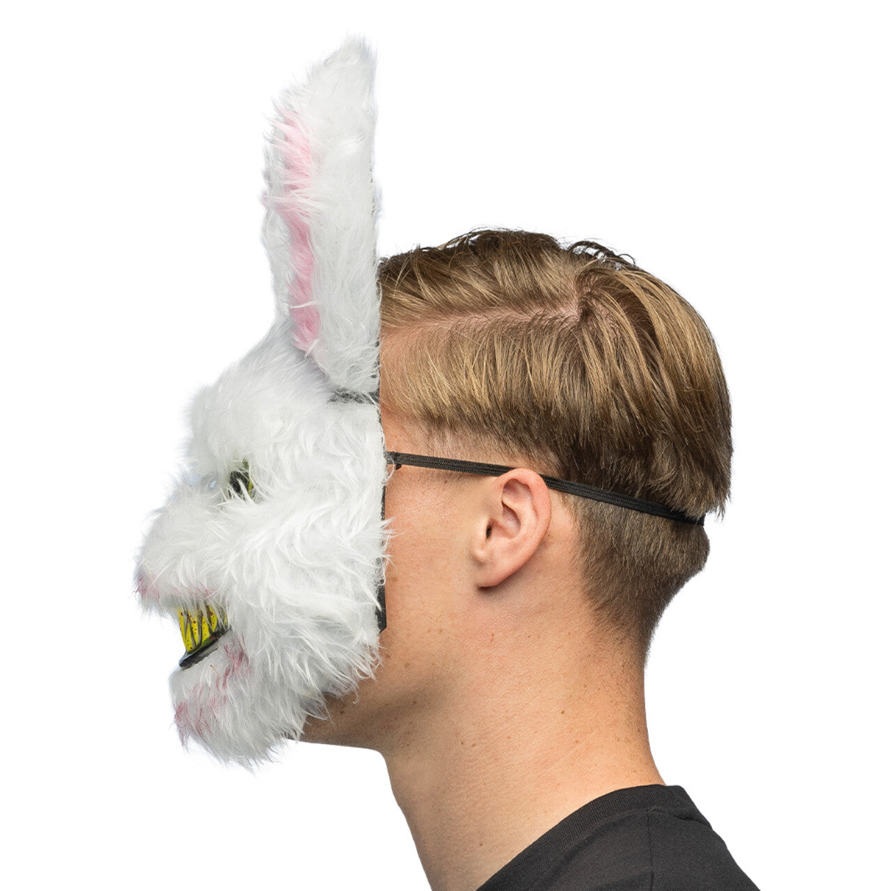 Op deze afbeelding zie je een Accessoires, van het merk Boland. Masker Scary White Rabbit