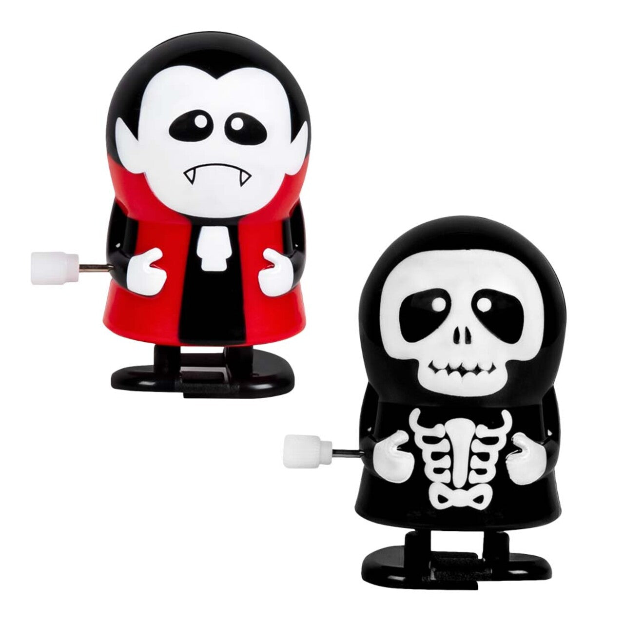 Op deze afbeelding zie je een Accessoires, van het merk Boland. Set 2 Opwindfiguurtjes Halloween Vampier En Skelet