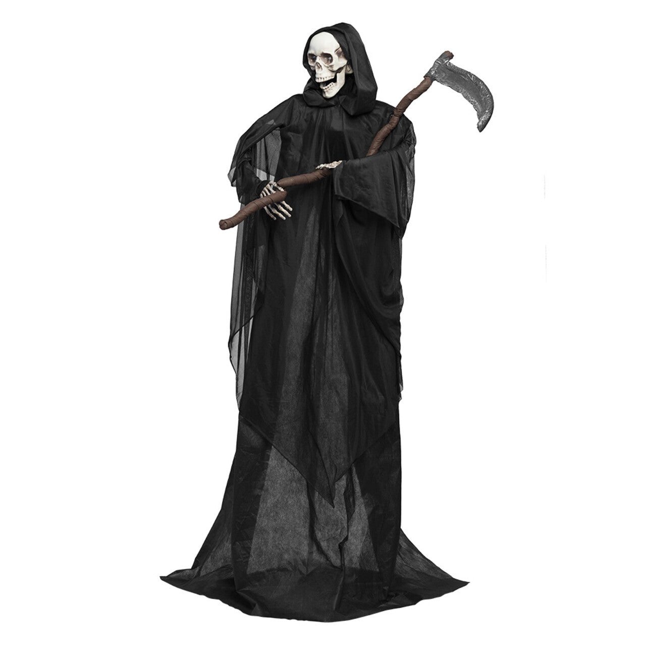 Op deze afbeelding zie je een Decoratie, van het merk Boland. Staande Decoratie Grim Reaper Met Licht En Geluid