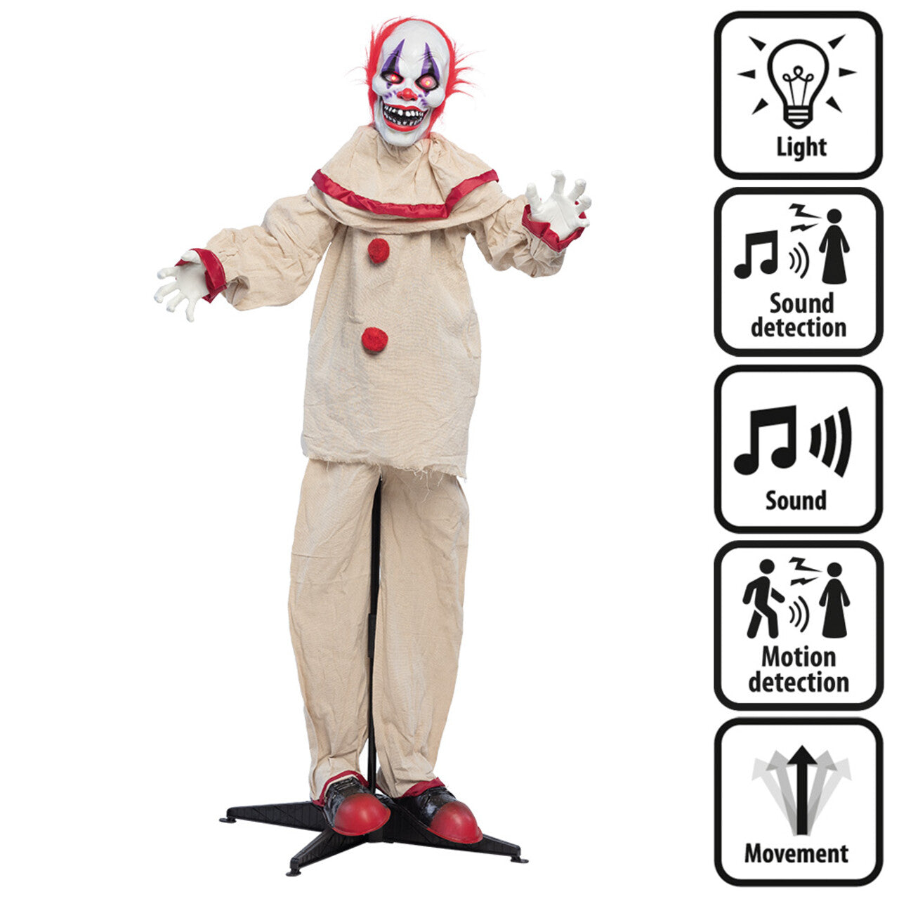 Op deze afbeelding zie je een Decoratie, van het merk Boland. Staande Decoratie Larry De Scary Clown