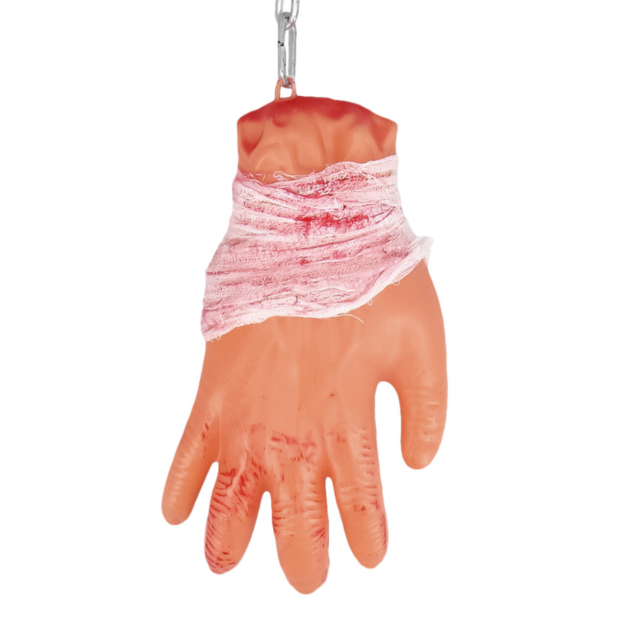 Op deze afbeelding zie je een Decoratie, van het merk Boland. Decoratie Bloederige Hand Met Ketting
