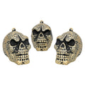 Set 3 Decoratie Schedels Goud
