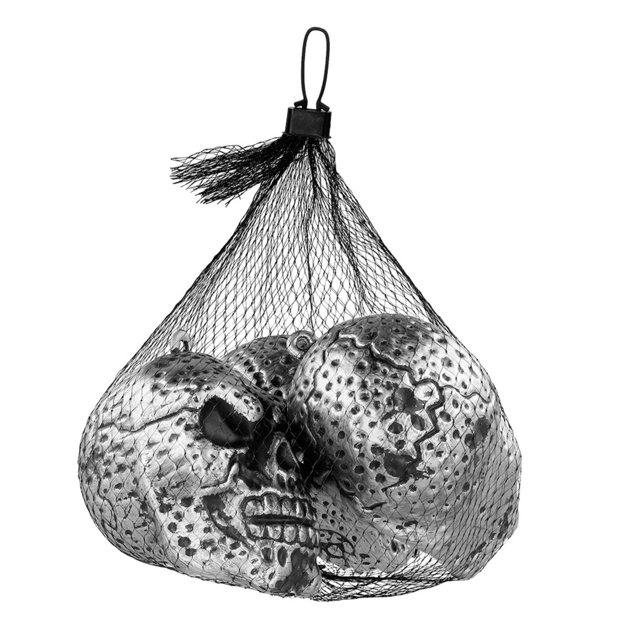 Op deze afbeelding zie je een Decoratie, van het merk Boland. Set 3 Decoratie Schedels Zilver