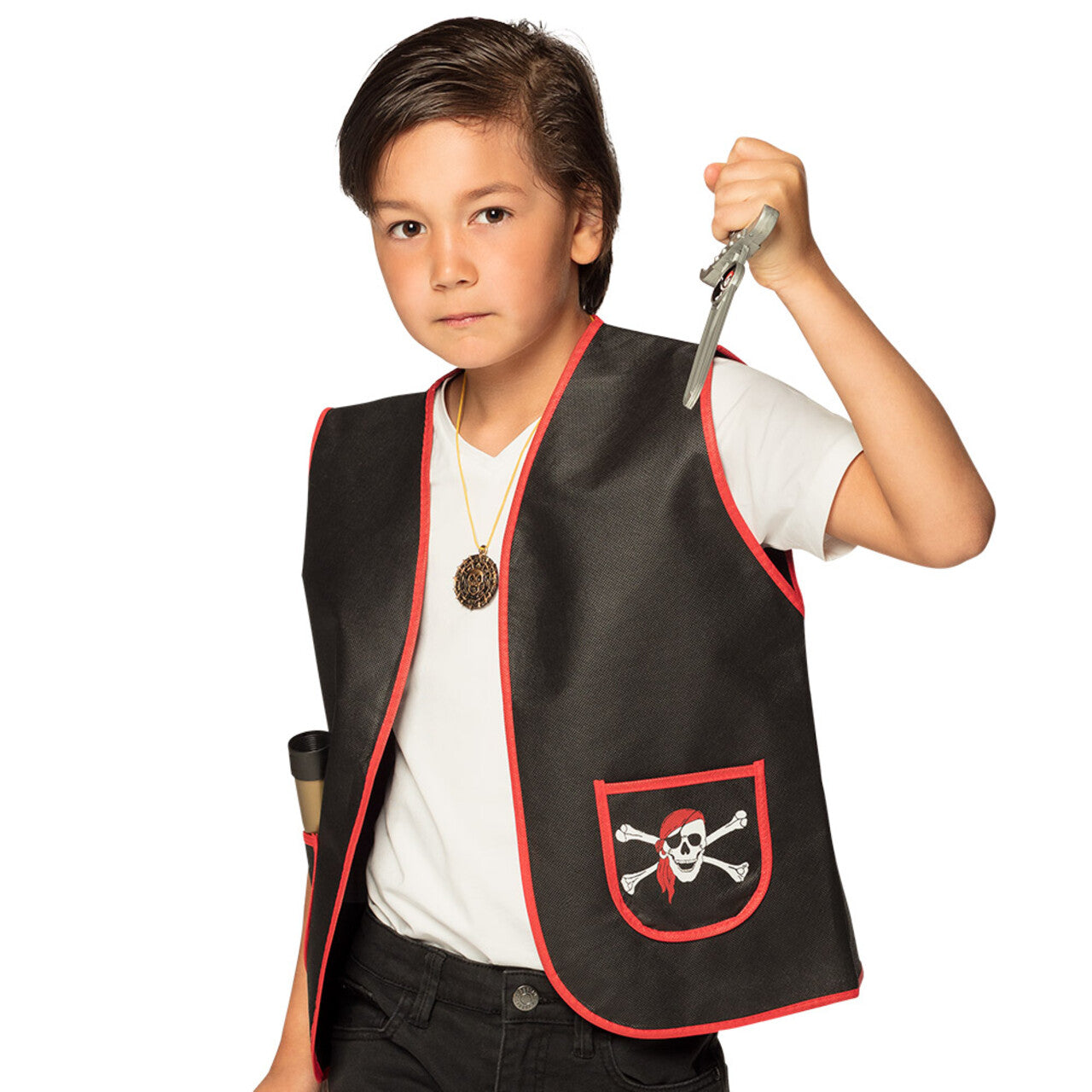 Op deze afbeelding zie je een Accessoires, van het merk Boland. Set Piraat Thomas Windvlaag