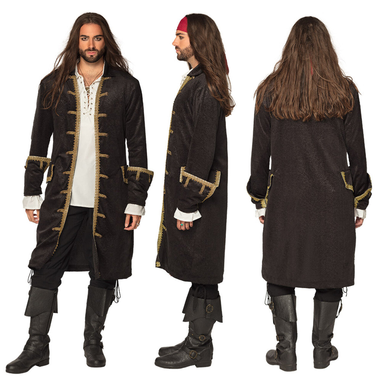 Op deze afbeelding zie je een Kostuums, van het merk Boland. Piratenjas Man