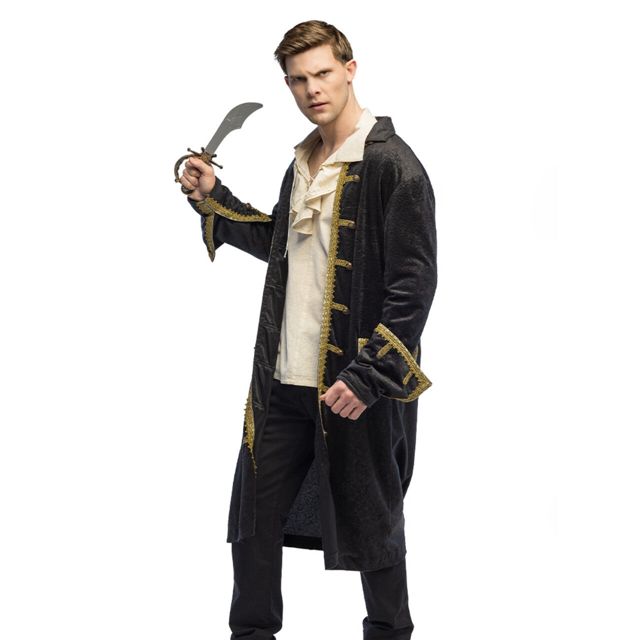 Op deze afbeelding zie je een Kostuums, van het merk Boland. Piratenjas Man