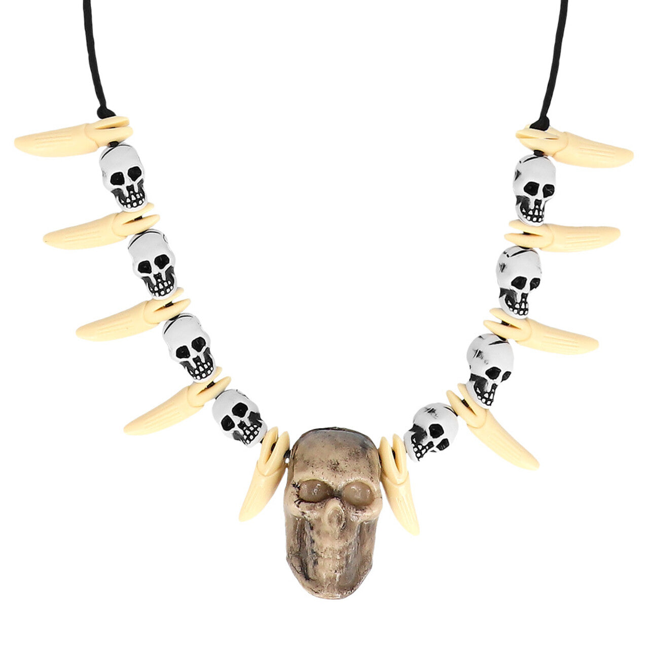 Op deze afbeelding zie je een Accessoires, van het merk Boland. Ketting Schedel Tand