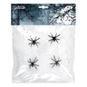 Toile Daraignée Avec 4 Araignées 60 Grammes Blanc