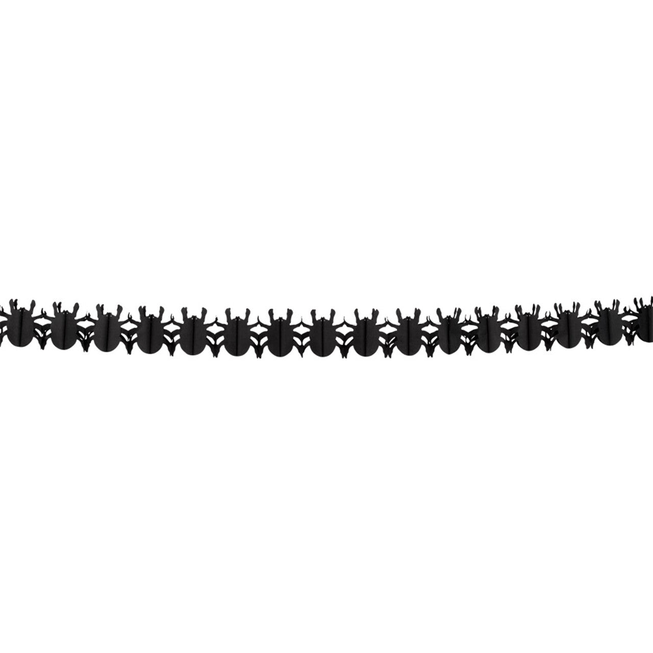 Op deze afbeelding zie je een Decoratie, van het merk Boland. Vlaggenlijn Zwarte Spinnetjes 4 Meter
