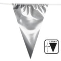 Folie Vlaggenlijn Met Grote Vlaggen Metallic Zilver