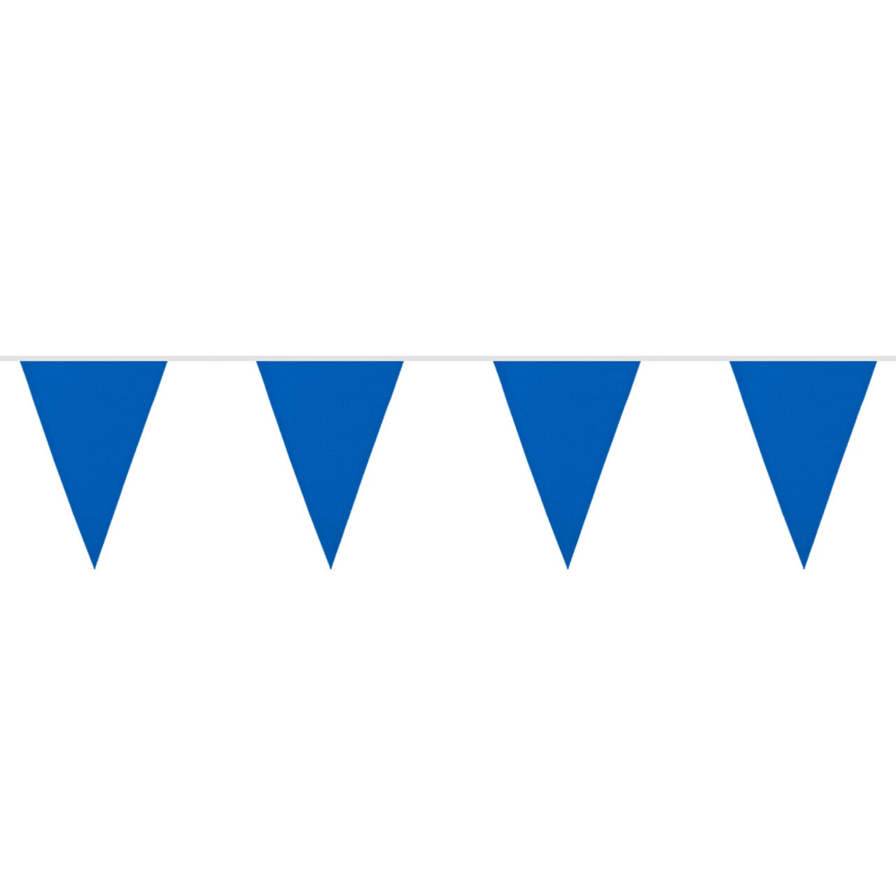 Op deze afbeelding zie je een Decoratie, van het merk Boland. Feestelijke Vlaggenlijn Donkerblauw 6 Meter