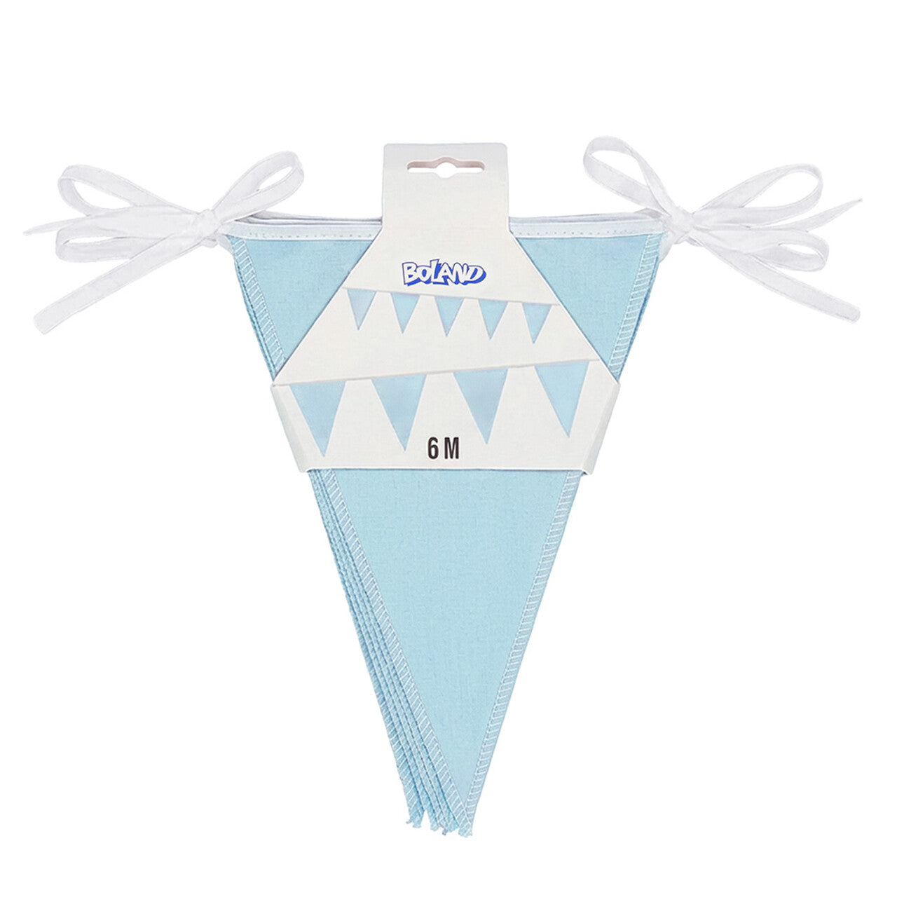 Op deze afbeelding zie je een Decoratie, van het merk Boland. Vlaggenlijn Baby Blauw