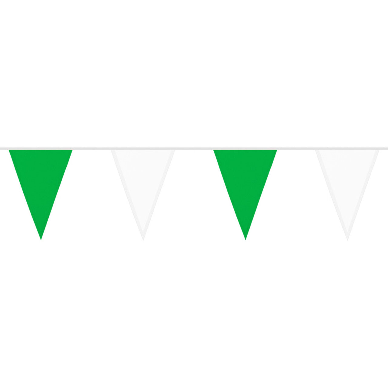 Op deze afbeelding zie je een Decoratie, van het merk Boland. Feest Vlaggenlijn Groen Wit