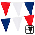 Polyester Wimpelkette Rot / Weiss / Blau