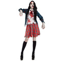 Student Britney Van Zombie School Vrouw Kostuum