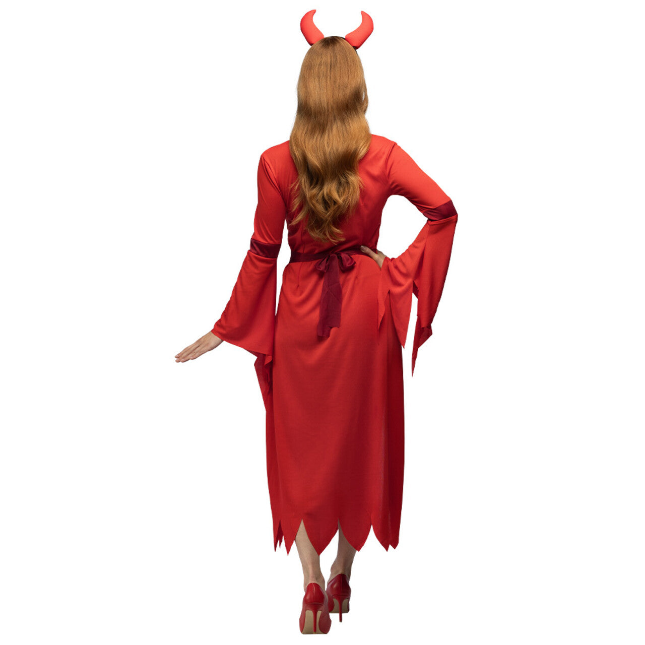 Op deze afbeelding zie je een Kostuums, van het merk Boland. Duivelse Lady Lucifer Vrouw Kostuum