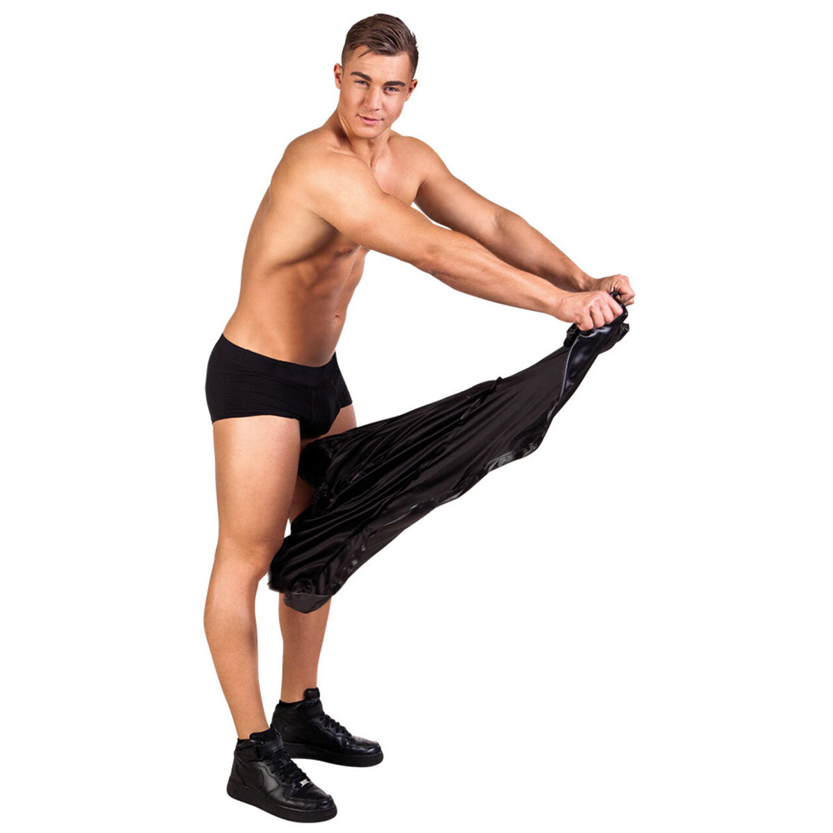 Op deze afbeelding zie je een Kostuums, van het merk Boland. Stripper Sjors Broek Zwart Man