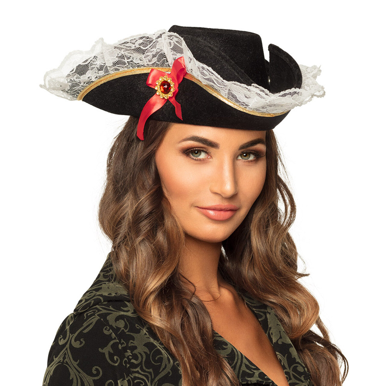 Op deze afbeelding zie je een Accessoires, van het merk Boland. Piratenhoed Stacey Gold