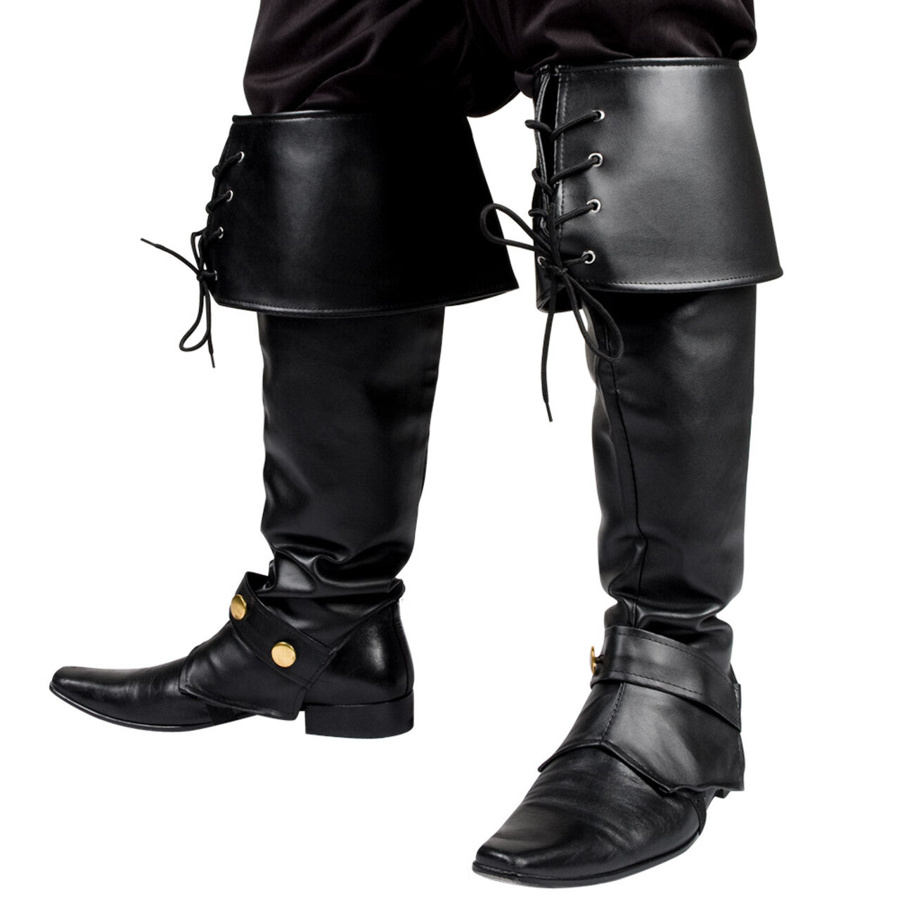Op deze afbeelding zie je een Accessoires, van het merk Boland. Beenkappen Piraat Musketier Ryder Zwart