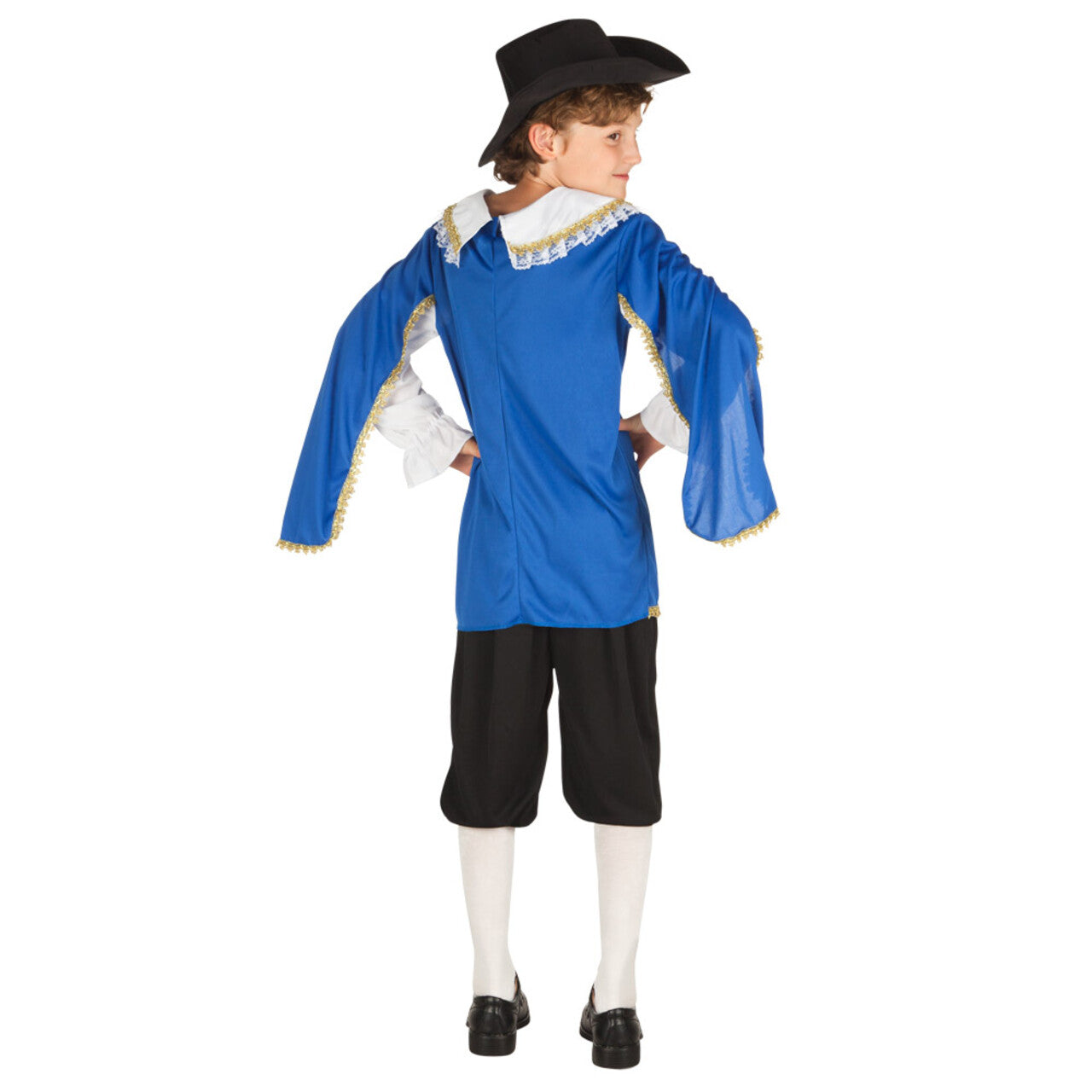 Op deze afbeelding zie je een Kostuums, van het merk Boland. Blauwe Musketier Norbert Jongen Kostuum